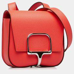 Pre Owned Hermes Mini Della Cavalleria Pink Tone Epsom Leather Shoulder Bag