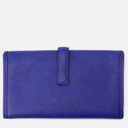 Pre Owned Hermes Jige Duo Blue Electric Swift Leather