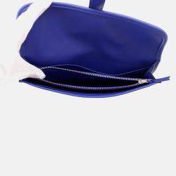 Pre Owned Hermes Jige Duo Blue Electric Swift Leather