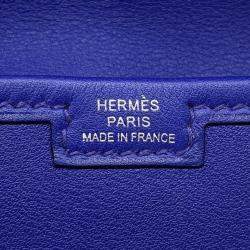 Pre Owned Hermes Jige Duo Blue Electric Swift Leather
