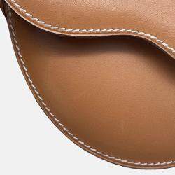 Pre Owned Hermes Shoulder Pouch Gold Box Calf Leather