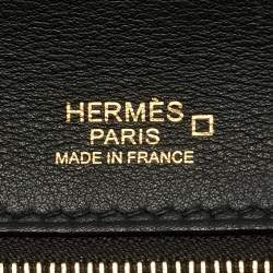 Pre Owned Hermes Noir Matte Alligator and Togo Leather Gold Finish 24/24 29 Bag