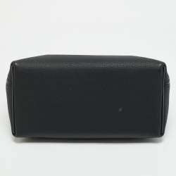 Pre Owned Hermes Noir Matte Alligator and Togo Leather Gold Finish 24/24 29 Bag