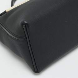 Pre Owned Hermes Noir Matte Alligator and Togo Leather Gold Finish 24/24 29 Bag