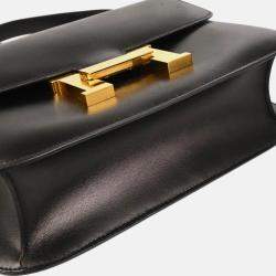 Pre Owned Hermes Constance 23 Black Box Calf Shoulder Bag