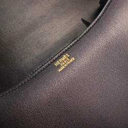 Pre Owned Hermes Constance 23 Black Box Calf Shoulder Bag