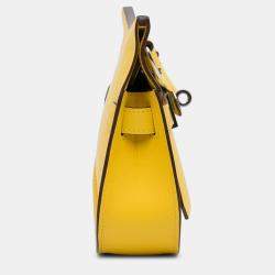 Pre Owned Hermes Mini Jypsiere Yellow Swift Leather Crossbody Bag