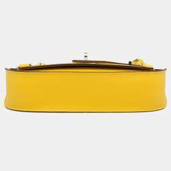 Pre Owned Hermes Mini Jypsiere Yellow Swift Leather Crossbody Bag