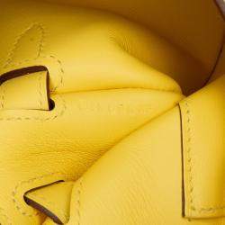 Pre Owned Hermes Mini Jypsiere Yellow Swift Leather Crossbody Bag