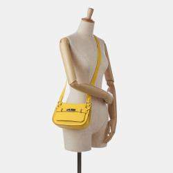 Pre Owned Hermes Mini Jypsiere Yellow Swift Leather Crossbody Bag