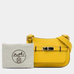 Pre Owned Hermes Mini Jypsiere Yellow Swift Leather Crossbody Bag