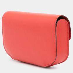 Pre Owned Hermes Cherche Midi 22 Red Epsom Leather Clutch Bag