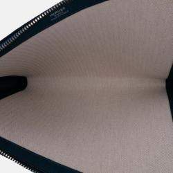 Pre Owned Hermes Endless Road Blue Togo Swift Leather Clutch Bag