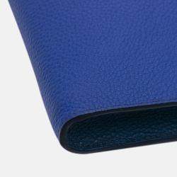 Pre Owned Hermes Endless Road Blue Togo Swift Leather Clutch Bag