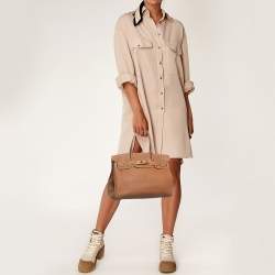 Pre Owned Hermes Gold Togo Leather Gold Finish Birkin 30 Bag