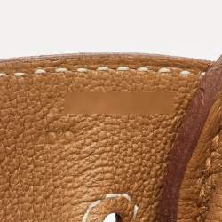 Pre Owned Hermes Gold Togo Leather Gold Finish Birkin 30 Bag