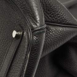 مملوكة مسبقًا حقيبة هيرمس بيركين 35 جلد  توغو نوار إكسسوار مطلي ذهبي