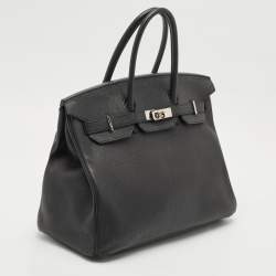 مملوكة مسبقًا حقيبة هيرمس بيركين 35 جلد  توغو نوار إكسسوار مطلي ذهبي