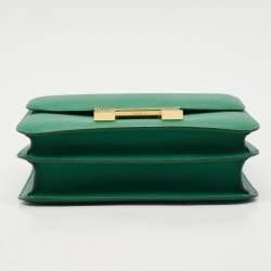 Pre Owned Hermès Vert Vertigo Epsom Leather Gold Finish Constance 24 Bag