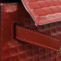 مملوكة مسبقًا حقيبة هيرمس كيلي 32 سولييه "روج H إيفر دويتش وافل"