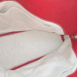 Pre Owned Hermes Relax Bolide 35  Red Leather Bag