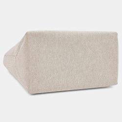 Pre Owned Hermes Stipple 25 Beige Brown Canvas and Leather bag