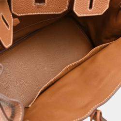 Pre Owned Hermes Gold Togo Birkin 30 Handbag