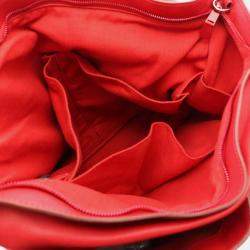 Pre Owned Hermes Caravan Vertical GM Red Derma Leather Bag