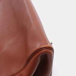 Pre Owned Hermes Cabana Gulliver Brown Leather Tote Bag