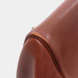 Pre Owned Hermes Cabana Gulliver Brown Leather Tote Bag