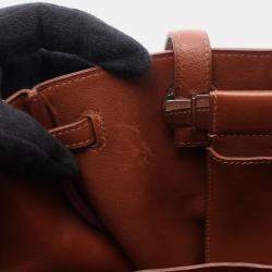 Pre Owned Hermes Cabana Gulliver Brown Leather Tote Bag