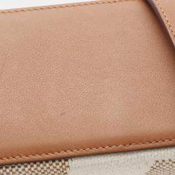 Pre Owned Hermes H En Biais PM  Brown Ecru Z Swift Leather Toilet H  Tote Bag