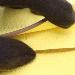 Pre Owned Hermes Cabasselier 31 Soufre Taurillon Clemence Leather Shoulder Bag