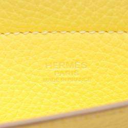 Pre Owned Hermes Cabasselier 31 Soufre Taurillon Clemence Leather Shoulder Bag