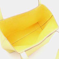 Pre Owned Hermes Cabasselier 31 Soufre Taurillon Clemence Leather Shoulder Bag