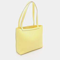 Pre Owned Hermes Cabasselier 31 Soufre Taurillon Clemence Leather Shoulder Bag