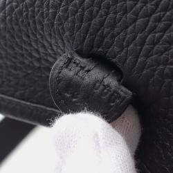 Pre Owned Hermes Evelyne TPM Noir Black Clemence Leather Shoulder Bag 