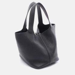 Pre Owned Hermes Noir Picotin Lock 22 Bag