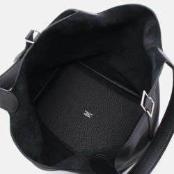 Pre Owned Hermes Noir Picotin Lock 22 Bag