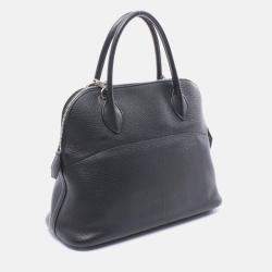 Pre Owned Hermes Bolide31 Shoulder Handbag Clemence Leather Black X Shw