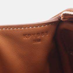 Pre Owned Hermes Lindy Mini Shoulder Bag K Clemence Leather Brown Shw
