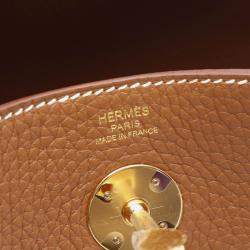 Pre Owned Hermes Lindy 26 Shoulder Bag K Clemence Leather Brown Ghw