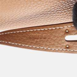 Pre Owned Hermes Lindy 26 Shoulder Bag K Clemence Leather Brown Ghw