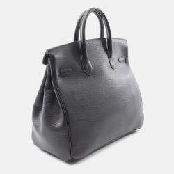 Pre Owned Hermes HAC Birkin 32 Black Ardennes Leather Handbag