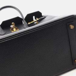 Pre Owned Hermes HAC Birkin 32 Black Ardennes Leather Handbag