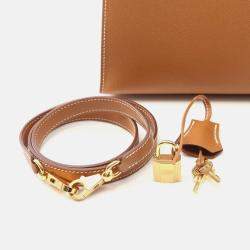 Pre Owned Hermes Kelly 28 Sellier Gold Epsom Leather Handbag