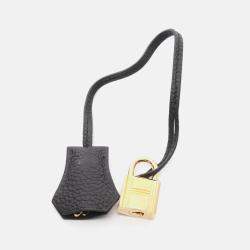 Pre Owned Hermes Birkin 30 Handbag B Togo Leather Noir Black Ghw