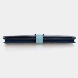 Pre Owned Hermes Bearn Blue Epsom/Swift Leather Wallet