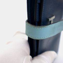 Pre Owned Hermes Bearn Blue Epsom/Swift Leather Wallet