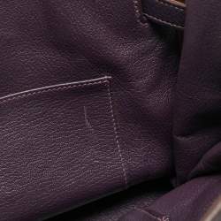 Pre Owned Hermes Raisin Togo Leather Palladium Finish Birkin 35 Bag